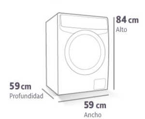 canto error Puede soportar ▷ Medidas de lavadora estándar | Hermanos Pérez