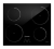 MEIRELES MI 1605| Placa de inducción de 59 cm, 4 zonas, Negro